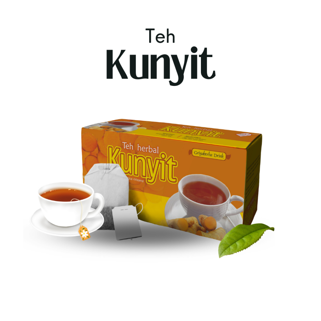 

Teh herbal kunyit griya herba membantu Menjaga kesehatan pencernaan dan mag isi 20 kantong teh celup halal BPOM