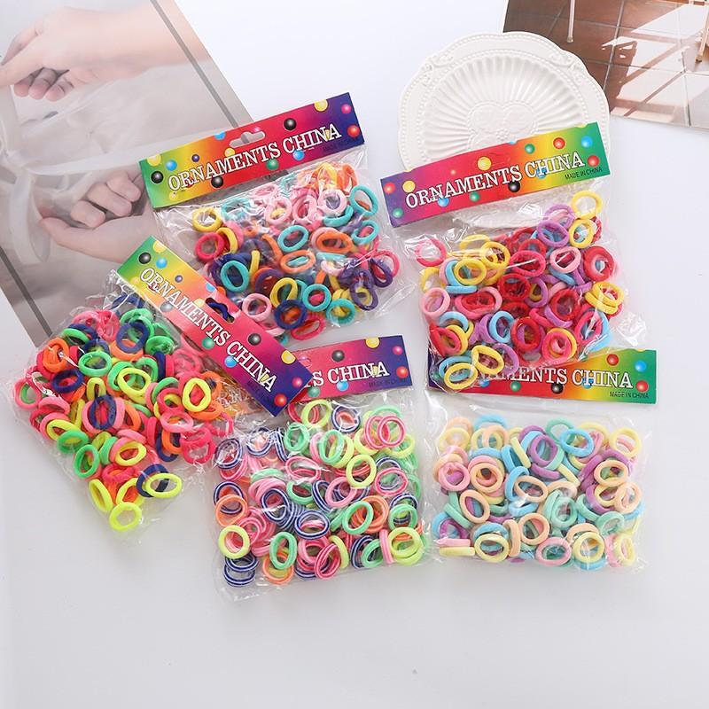 Isi -+30pcs Pouch Ikat Rambut Donat Anak Mini Korea Kunciran Anak Scrunchies
