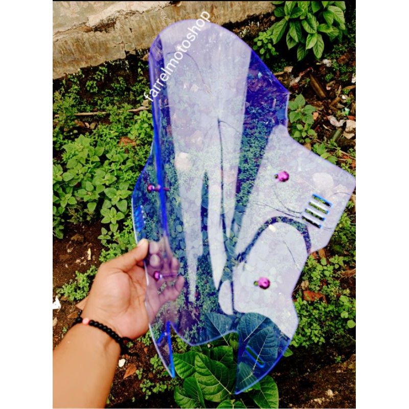 Visor Nmax New Old Model Jenong TDR dengan permanis baut probolt