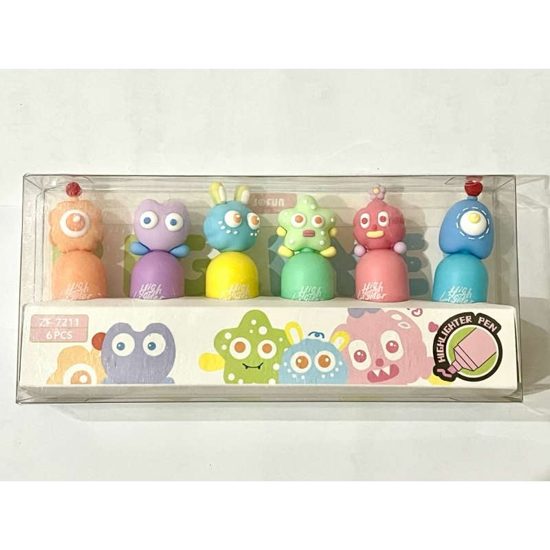 

Highliter lucu karakter monster warna warni