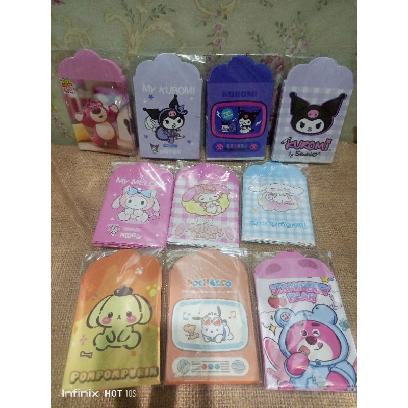 

Amplop Lebaran Kuromi Sanrio dkk(medium 10 PC)
