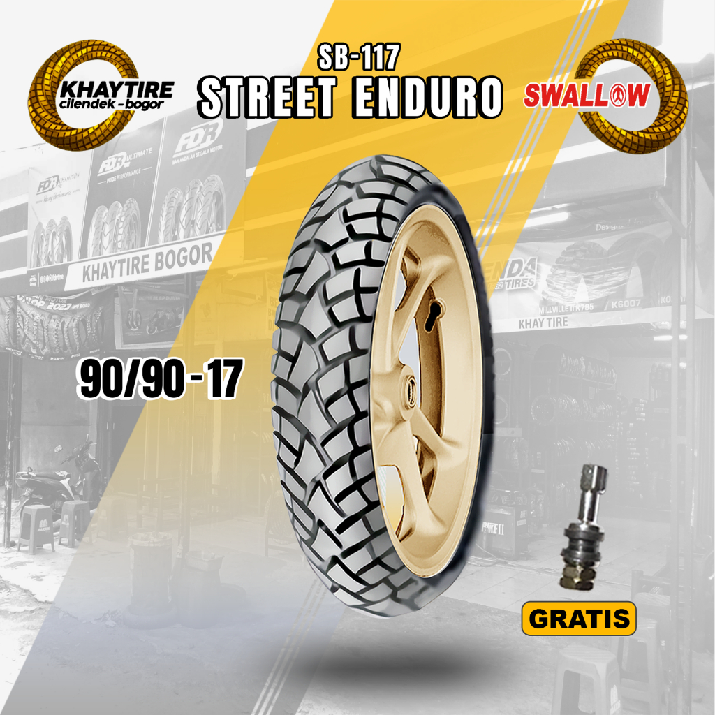 Ban Motor SWALLOW STREET ENDURO 90/90 Ring 17 Tubeless