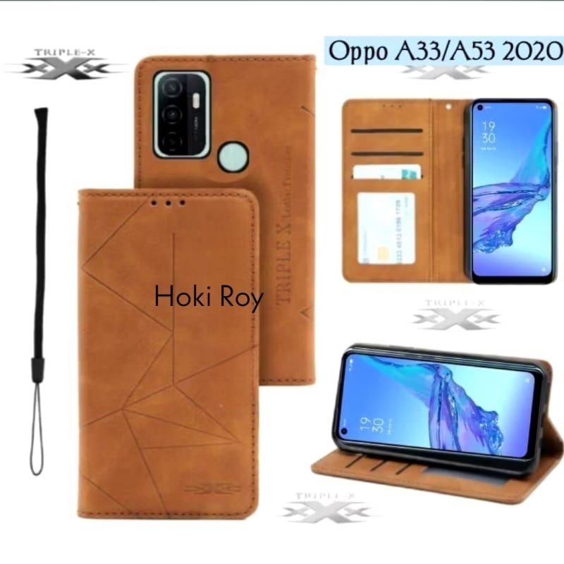 Flip Magnet Casing Oppo A33 2020 /  A53 2020 / A53T - Casing Flip Cover Wallet Sarung Hp - Casing Do