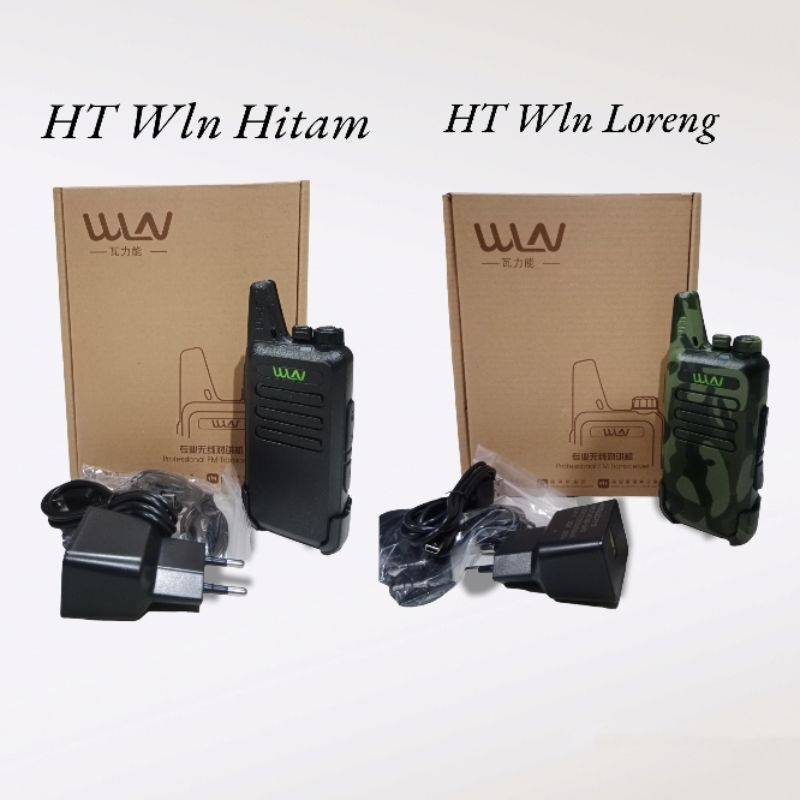 HT WLAN Hitam & Loreng Fullset Handy Talky Dua Arah TNI Militer