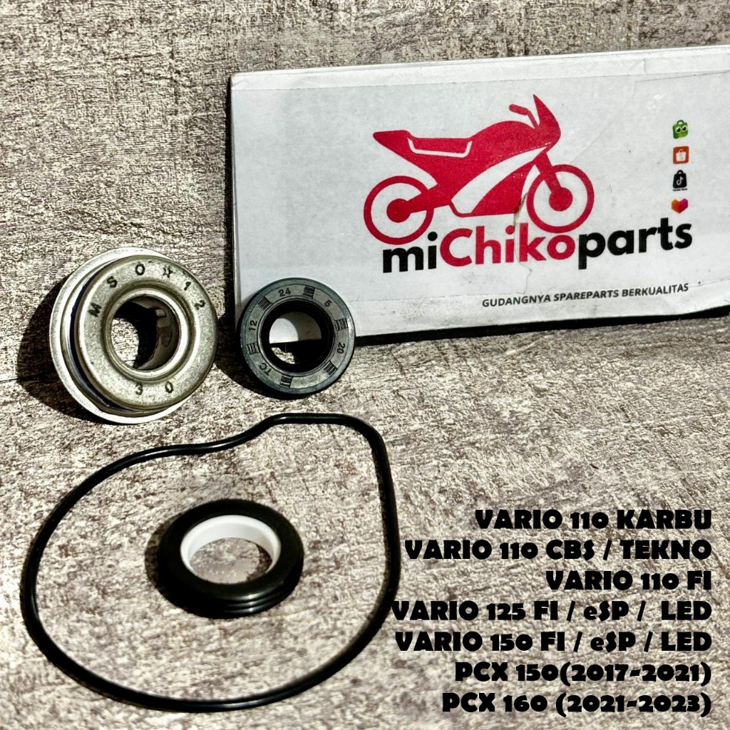 Seal Sil Oli Oil Water Pump Radiator 12 x 24 x 5 Vario 110 Lama Karbu Fi Techno CBS Vario 125 150 Fi