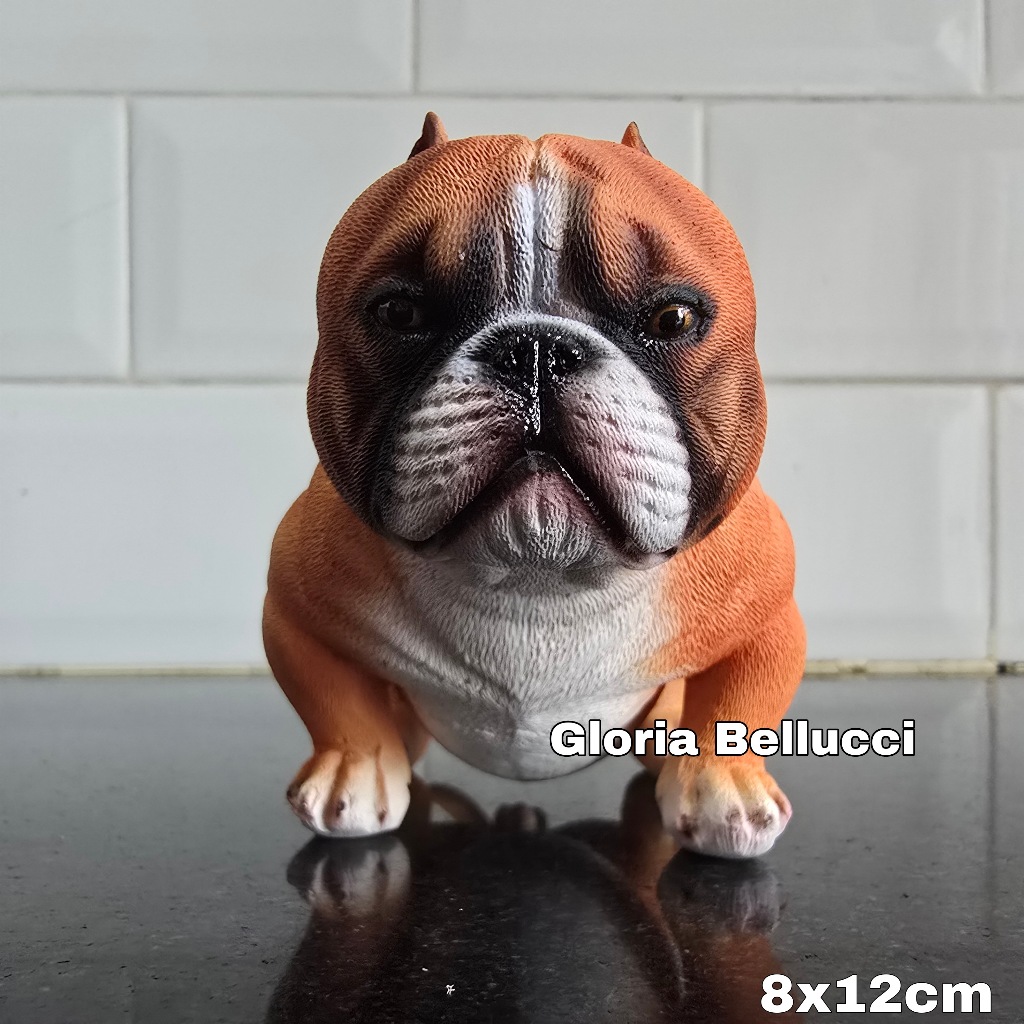 patung american bully pajangan pitbull dog terrier dekorasi interior home