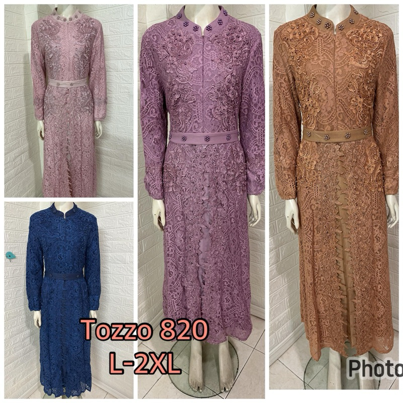 Gamis Brokat Premium Jumbo Busui Gaun Pesta Muslimah Grosir by Tozzo 822
