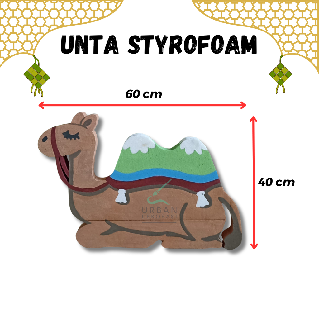 Dekorasi Unta Ramadhan Hiasan Pajangan Lebaran Idul Fitri Onta Styrofoam