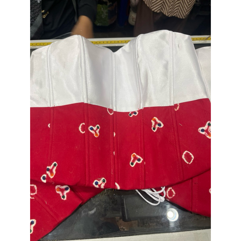 kamisol pengantin | kamisol jumputan | kamisol saten | kamisol kombinasi jumputan satin | longtorso 