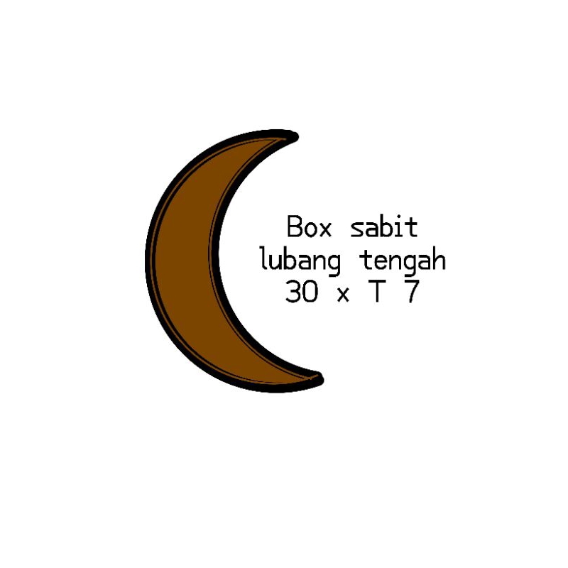 

box kado, box bulan sabit, box bunga 30 x t 7