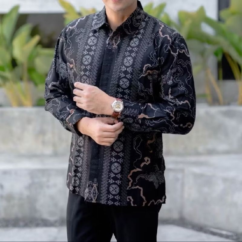 Baju Batik Cool Style New Arrival Baju Premium Pria Kekinian Keren Modis Model Trendy Favorit Hem Le