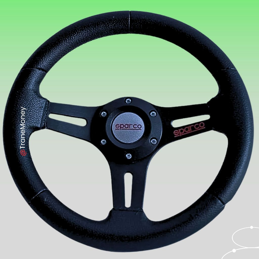 Stir mobil universal - stir mobil variasi RACING sport sparcoo BLACK