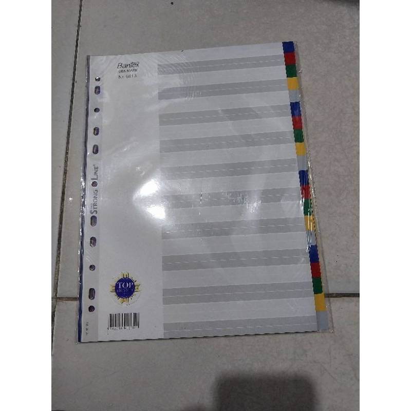 

DIVIDER A4 NR.6013 BANTEX ( BAHAN PLASTIK)