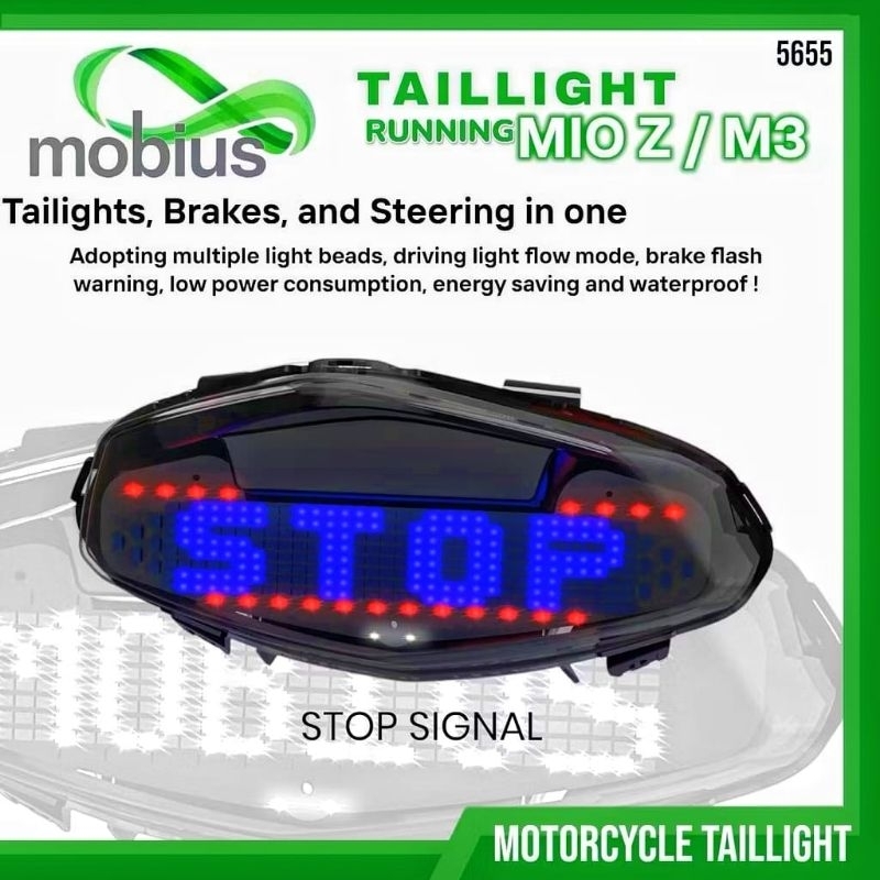 lampu stop led animasi emo mio Z mio m3 mio 125Z lampu belakang led animasi emo mio Z mio m3 mio 125