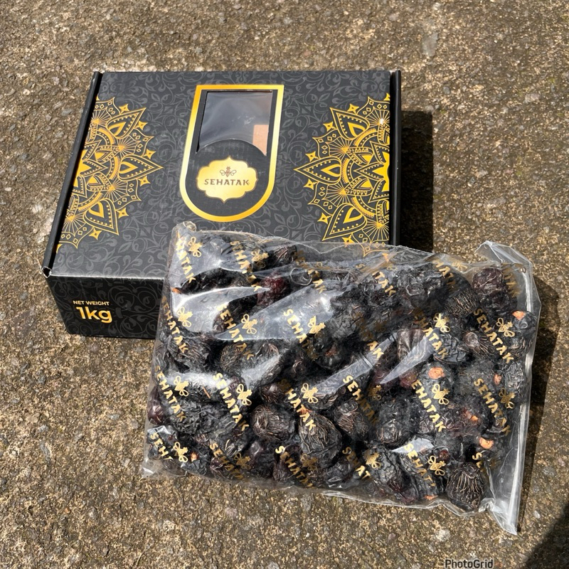 

Kurma Ajwa Madinah Premium Sehatak Nabi Rosul warna hitam