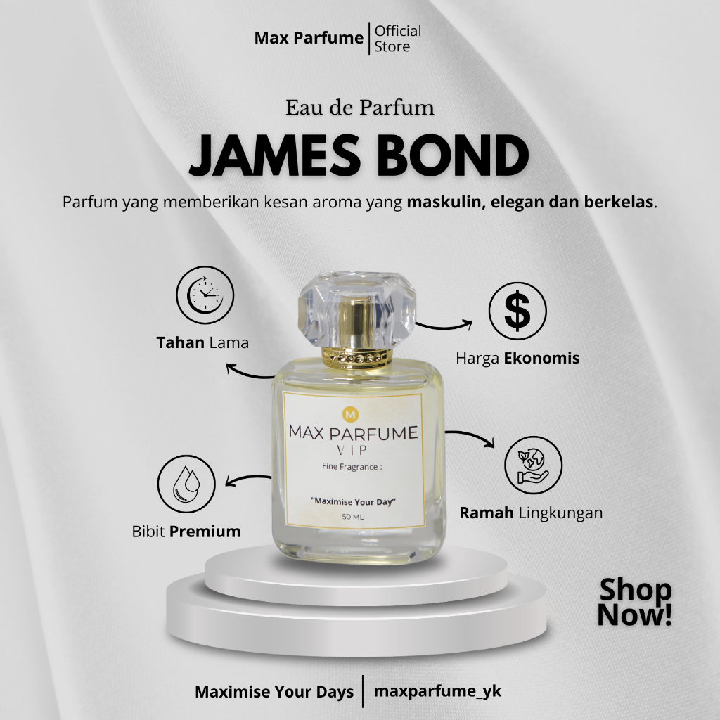 Max James Bond Parfum EDP Unisex Tahan Lama