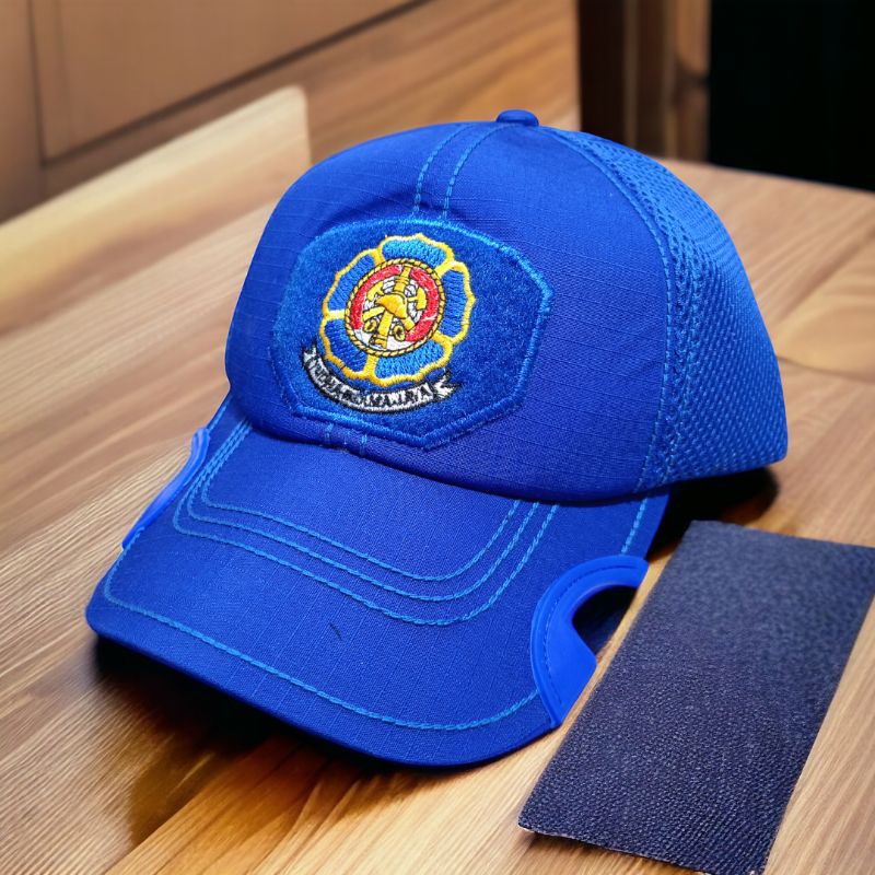 Topi punisher DAMKAR - topi coak biru logo damkar