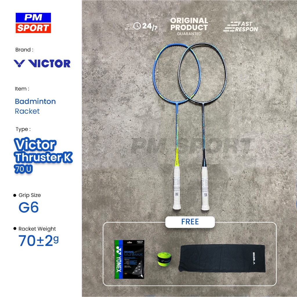 RAKET BADMINTON / BULUTANGKIS VICTOR THRUSTER K 70 U K70 NEW ORIGINAL