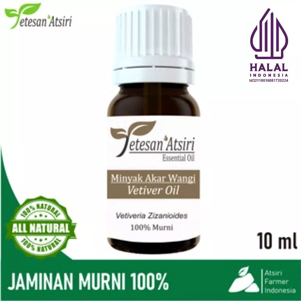 Tetesan Atsiri 10ml Pure Essential Oil Vetiver Akar Wangi Essential Oil Aromaterapi
