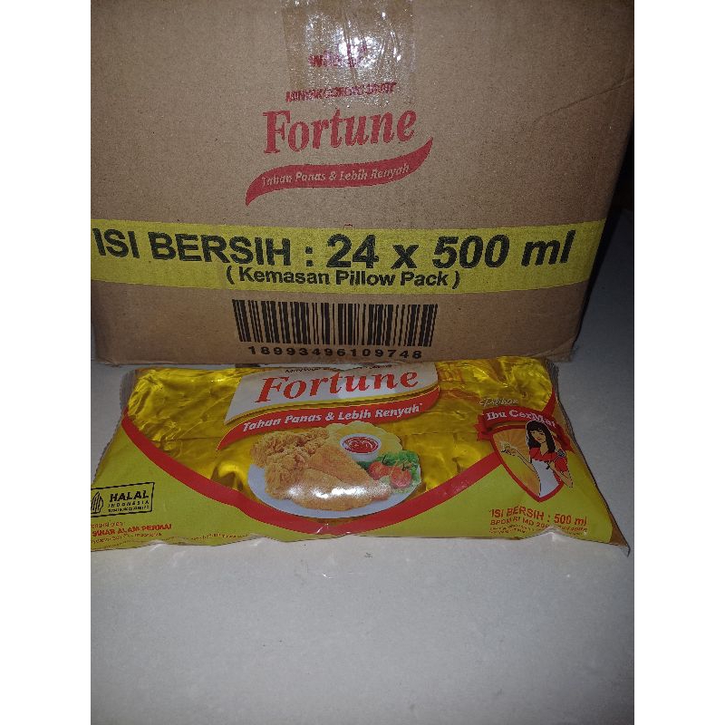 

MINYAK GORENG FORTUNE BANTAL 500ML / 1DUS ( ISI 24 PCS)