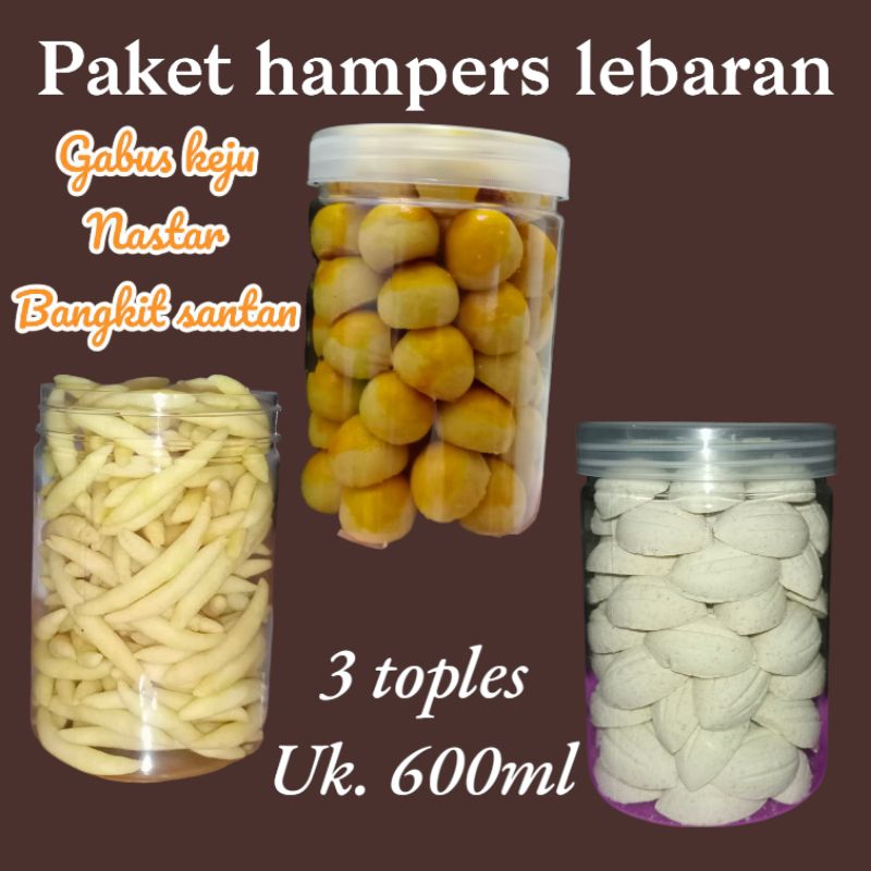 

hampers lebaran paket bundling cookies isi 3 toples