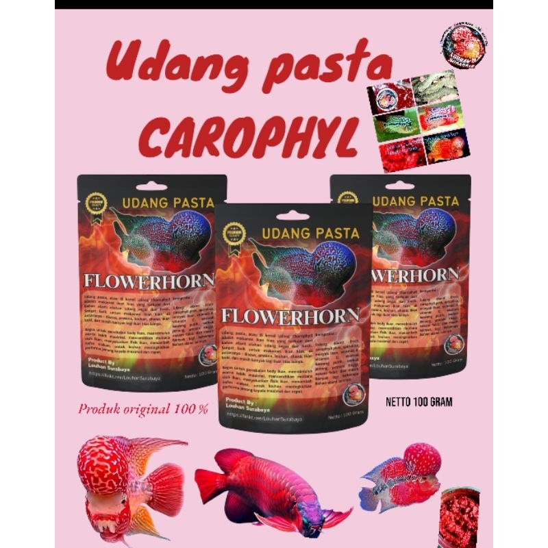pakan ikan hias udang CAROPHYL red parot/red Devils/ red monkay/louhan dll