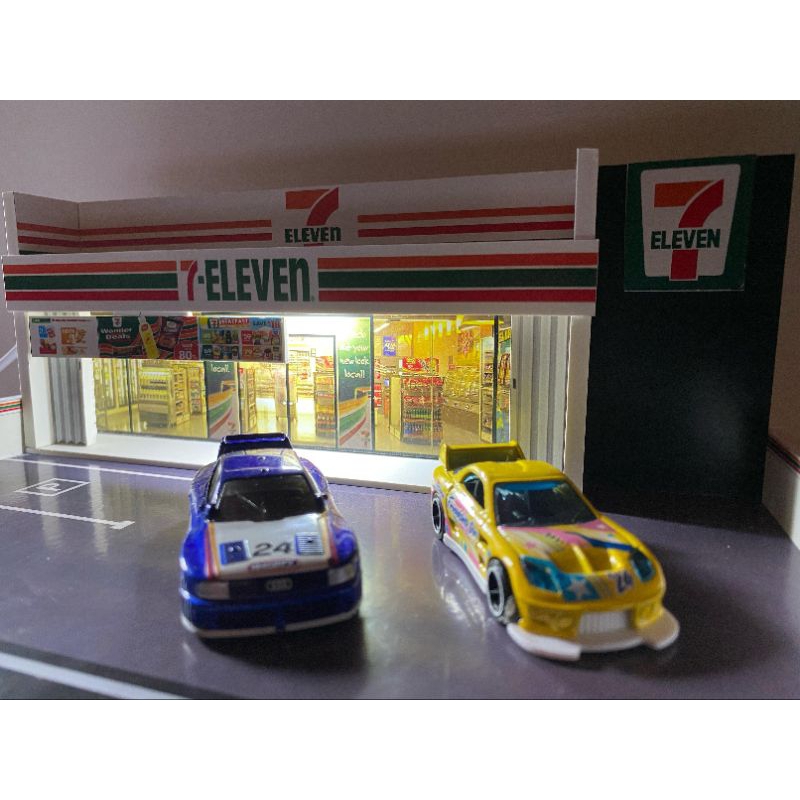 Diorama hotwheels atau diecast 7eleven skala 1:64
