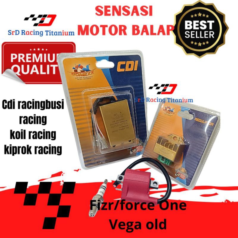 paket pengapian CDI Racing kiprok koil racing busi racing  Fizr F1zr Force 1 Force One Extreme - Tin