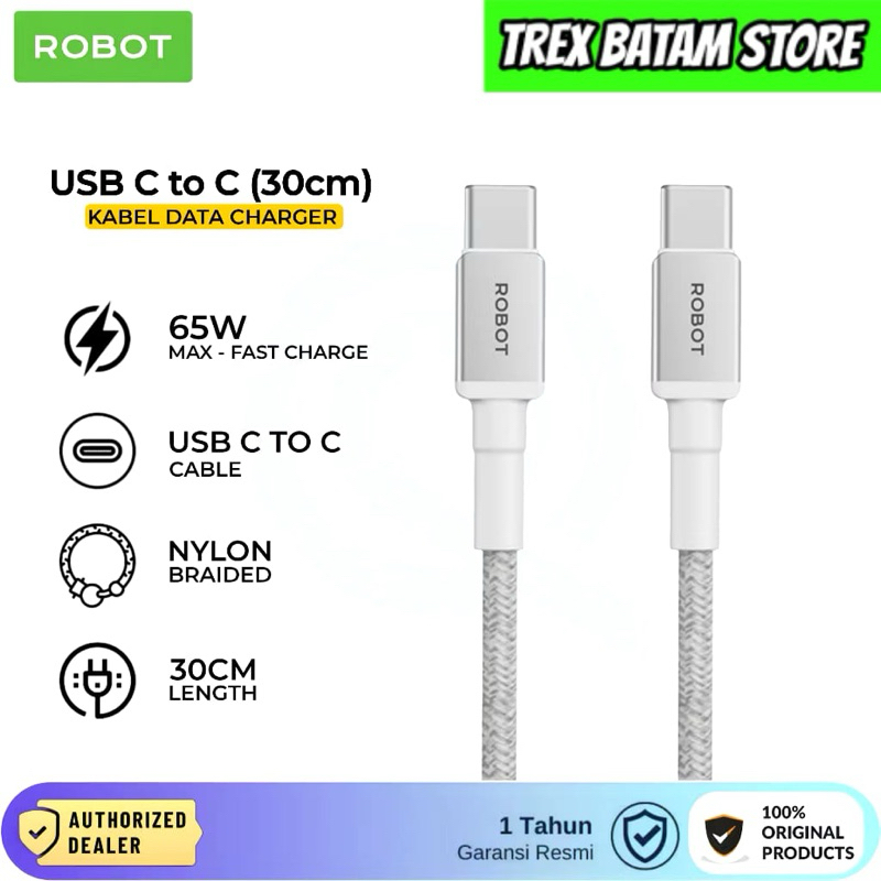 KABEL POWERBANK TYPE C TO C SUPPORT IOS IPHONE 15 & 16 SERIES GARANSI RESMI 1 TAHUN [ BATAM ]
