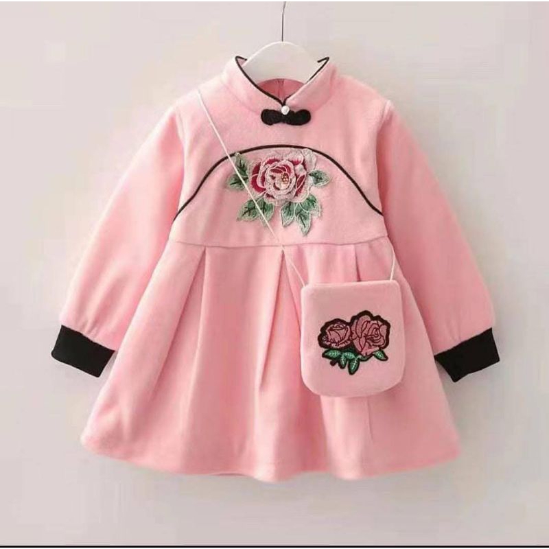 dress anak/dress cheongsam/dress impor/baju impor anak