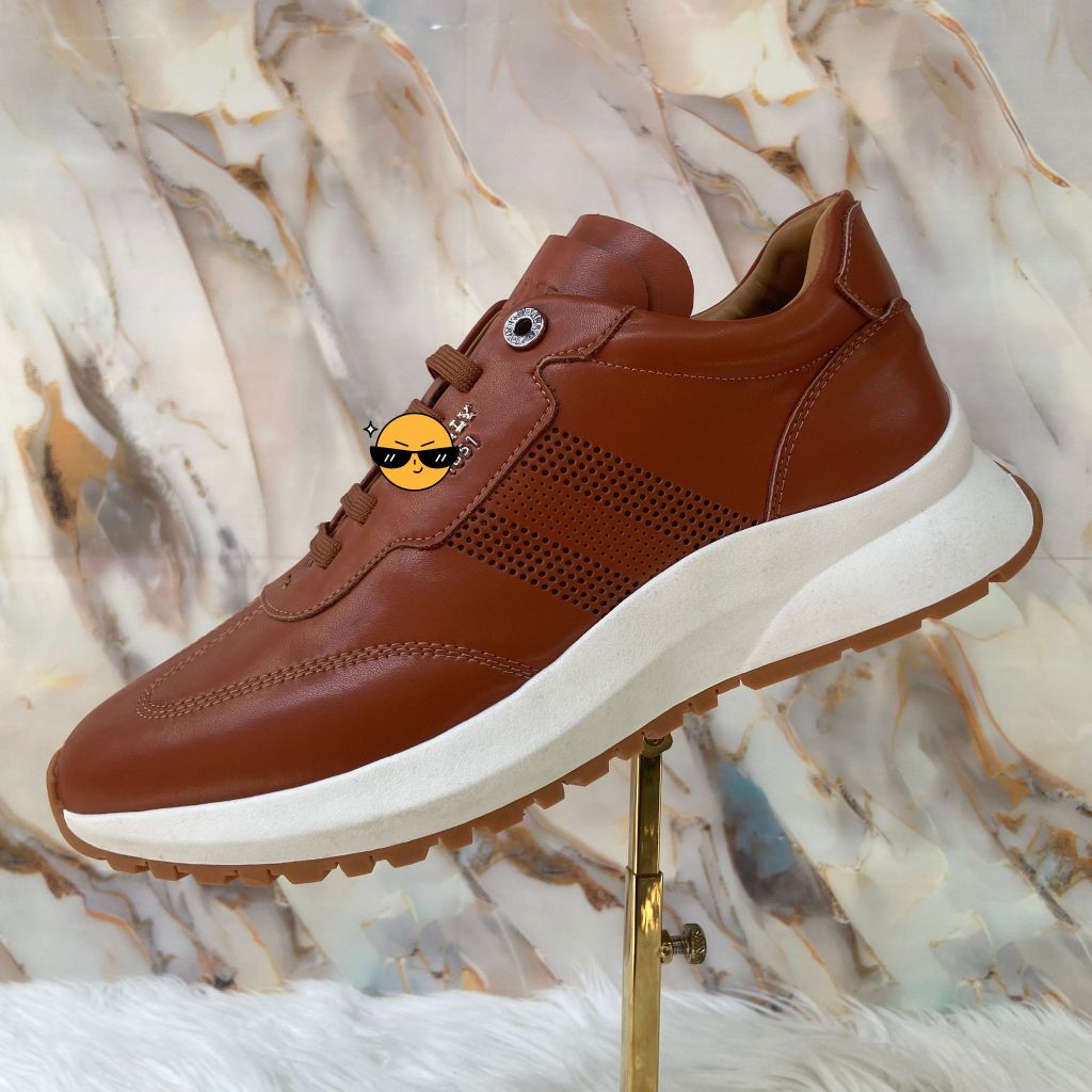 Sepatu Itali Pria Sport Kantor Brown Kulit Bal