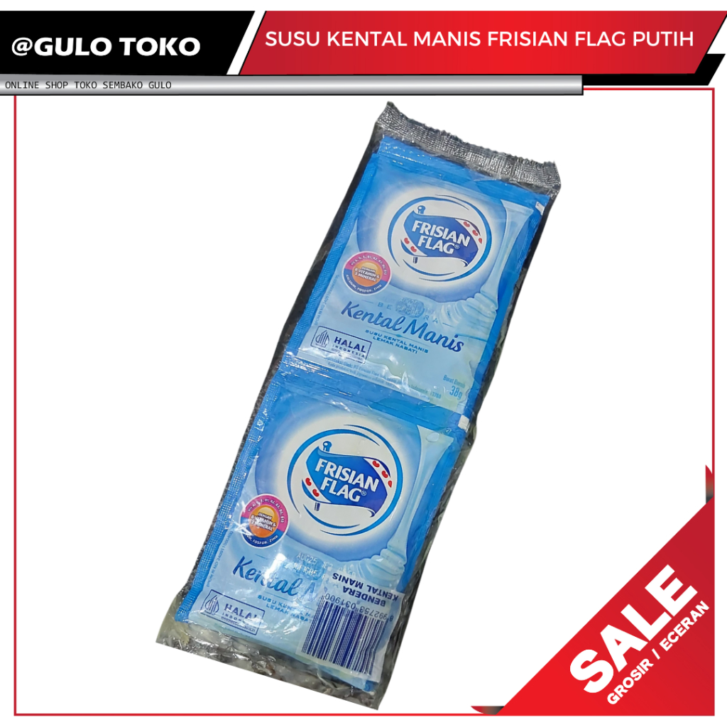 

Susu Kental Manis Frisian flag PUTIH Kemasan sachet 1 Renceng (GULO TOKO)