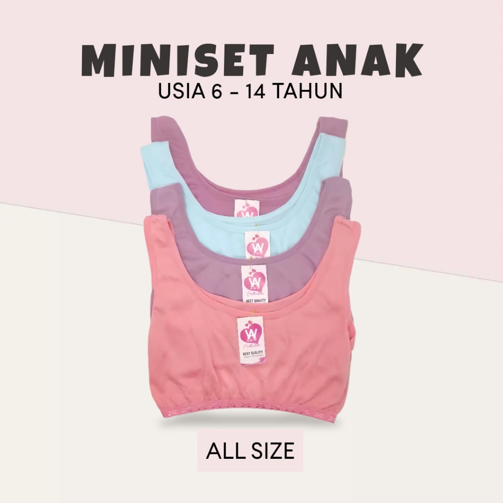 Miniset Anak Remaja Usia 9-13 Tahun / Tank top Anak Perempuan ABG / Miniset Anak SD 12 Tahun