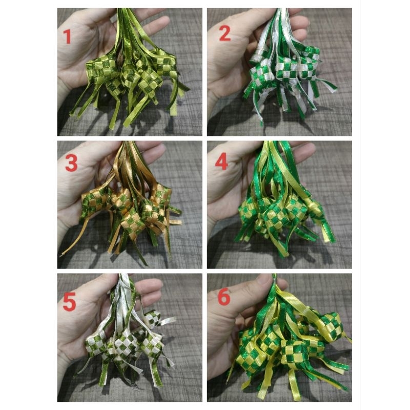

(12 pcs) ketupat pita ukuran 2 cm