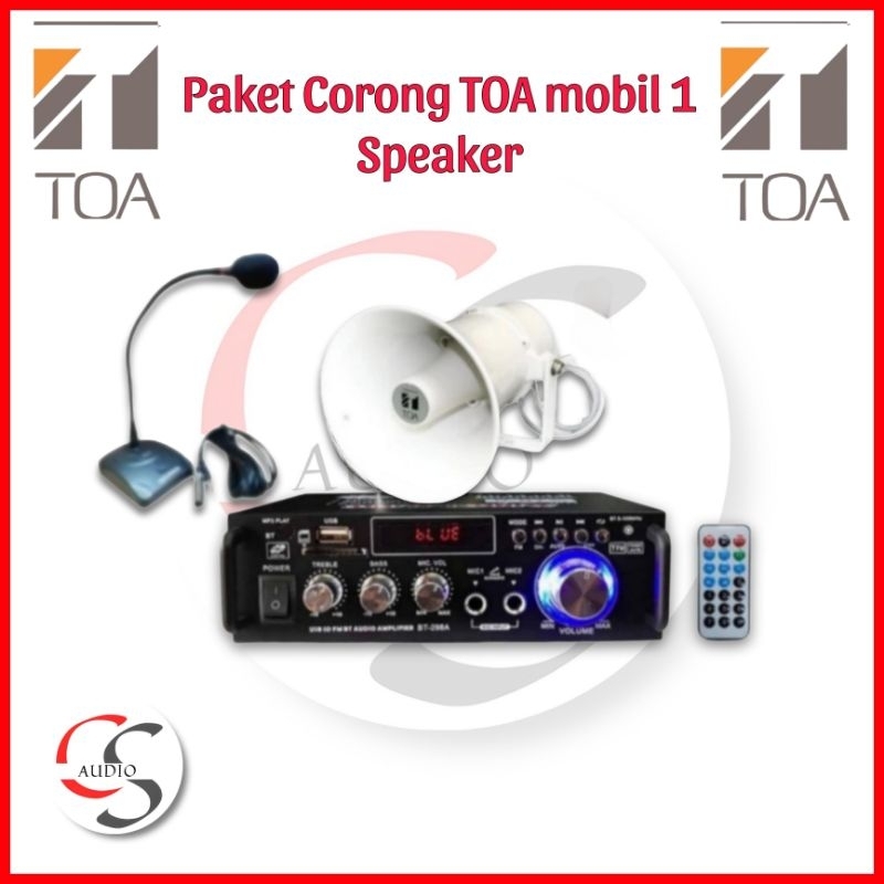 Paket Speaker Panggilan Corong Toa Mic Meja + Amplifier