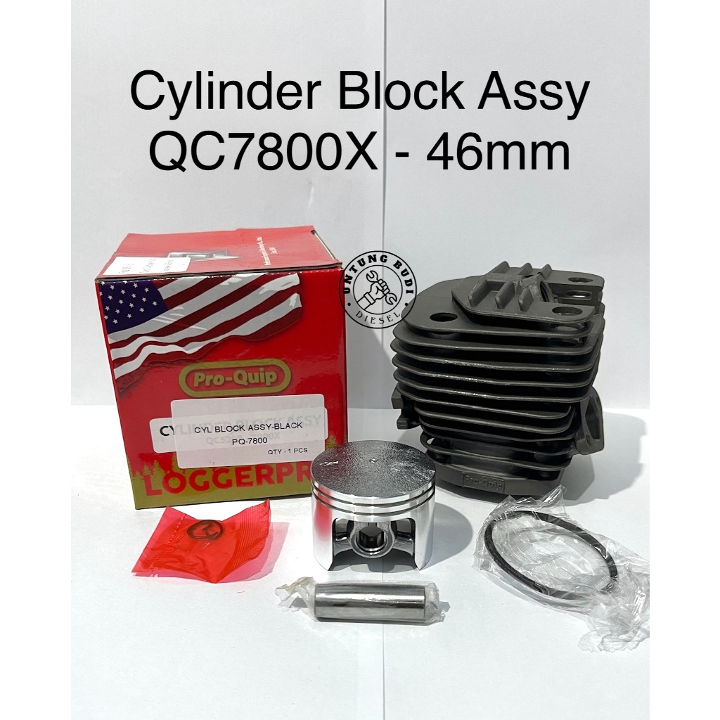 Cylinder Block 7800 ProQuip QC7800X Turbo 46mm Poring Buring Blok Chainsaw Gergaji Mesin Senso 25inc