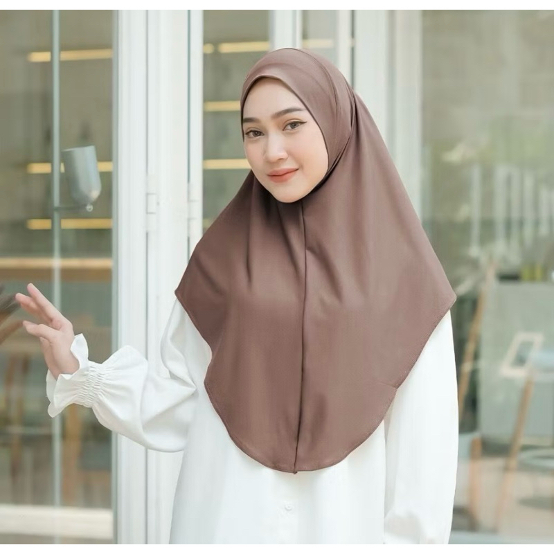 Hijab Bergo Malaysia Jersey soft non pet/Hijab instant Jersey