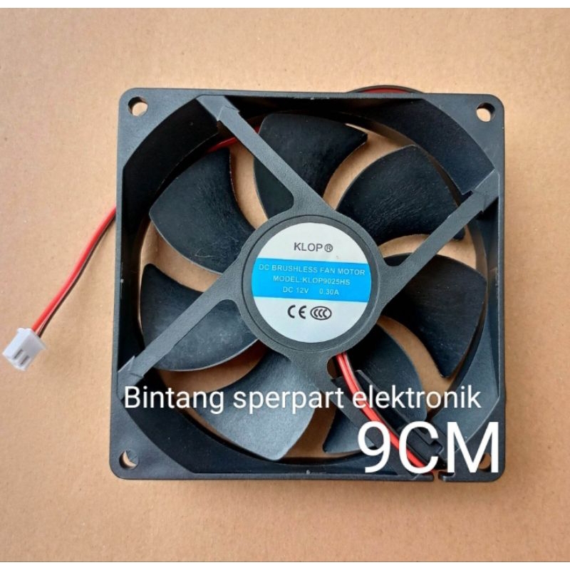 FAN DC 12V UKURAN 9CM KIPAS FAN DC 9CM FAN 9CM 12V KIPAS CPU