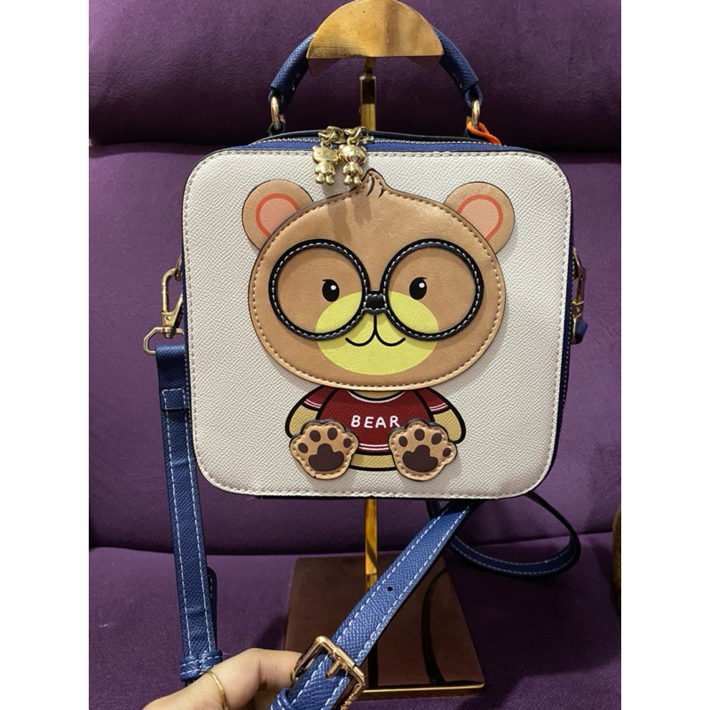 Piton Bear Square Box Top Handle Bag Original Bei Bao Bao