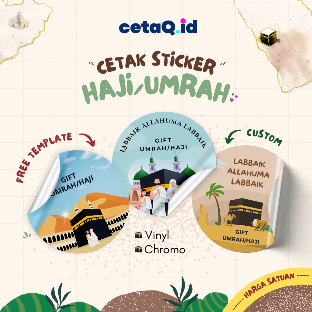 

Sticker Umroh Gift Custom, Sticker oleh oleh Umroh Haji, Label Stiker Souvenir Hajj