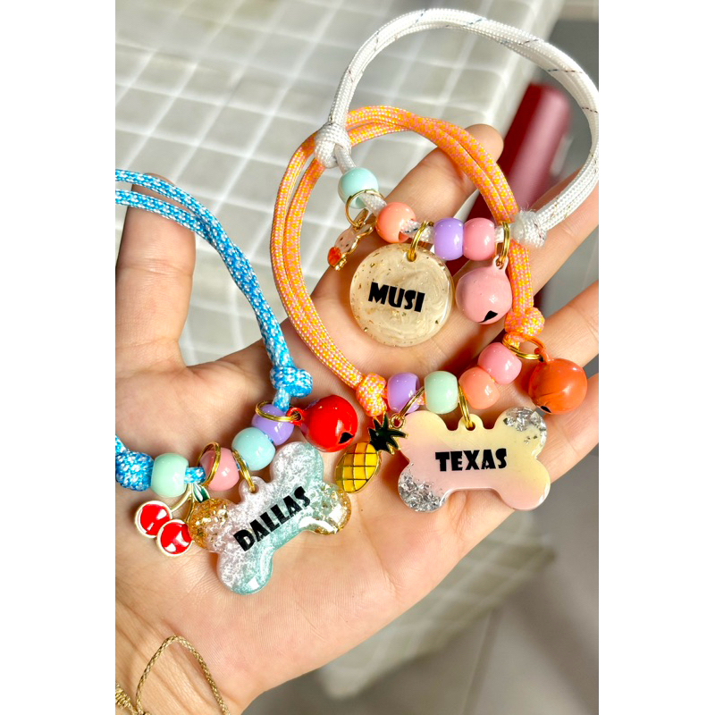 CUSTOM PET TAG / CUSTOM NAME TAG ANJING DAN KUCING/ Name Tag resin untuk anjing dan Kucing/ RESIN DO