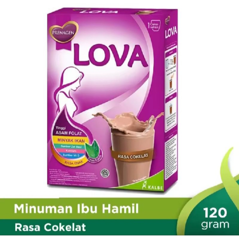 Pranagen Lova 120 gr -  Prenagen Lova Cokelat & Strawberry Susu Ibu Hamil & Menyusui - Prenagen Lova