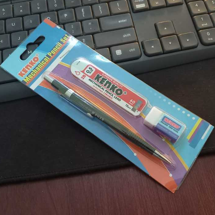 

Kenko Mechanical Pencil Set Pensil Set Kenko Lengkap Refill dan Penghapus [1 Set Isi 3]