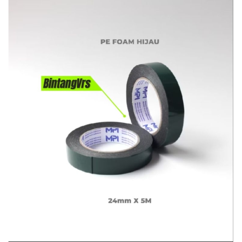 

Double tape hijau 24mm×5M super lengket