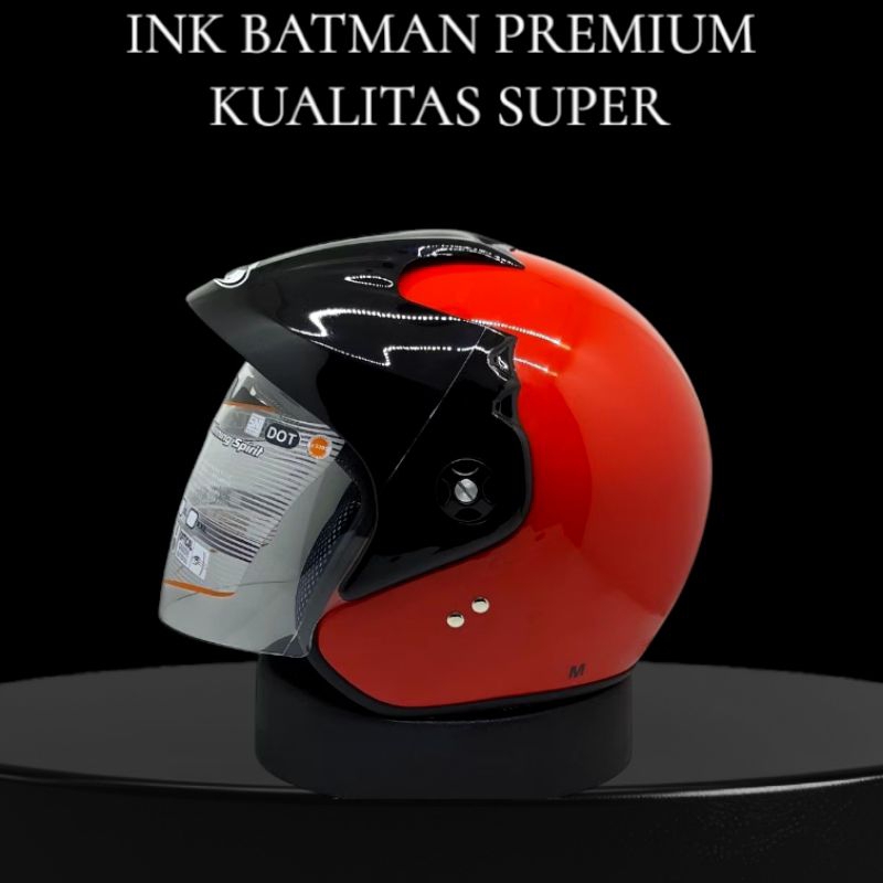Helm Halfface Dewasa INK CX 390 Klasik Batman Mirip INK Original Half Face