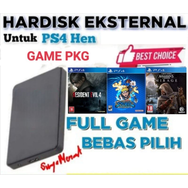 HDD Hardisk PS4 HEN - PKG
