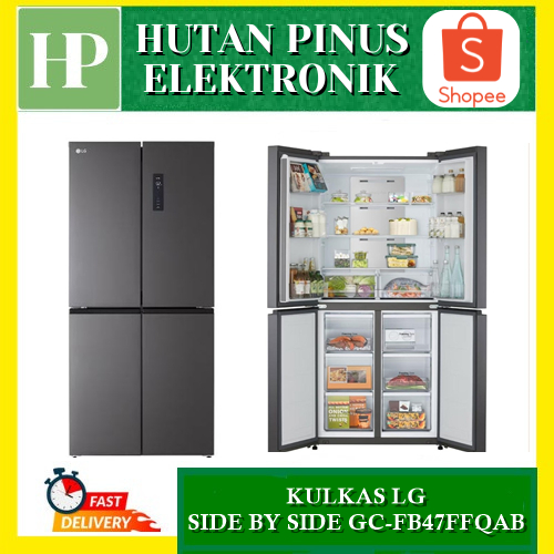 KULKAS LG GC-FB47FFQAB SIDE BY SIDE 4 PINTU MULTIDOOR 470L GCFB47FFQAB