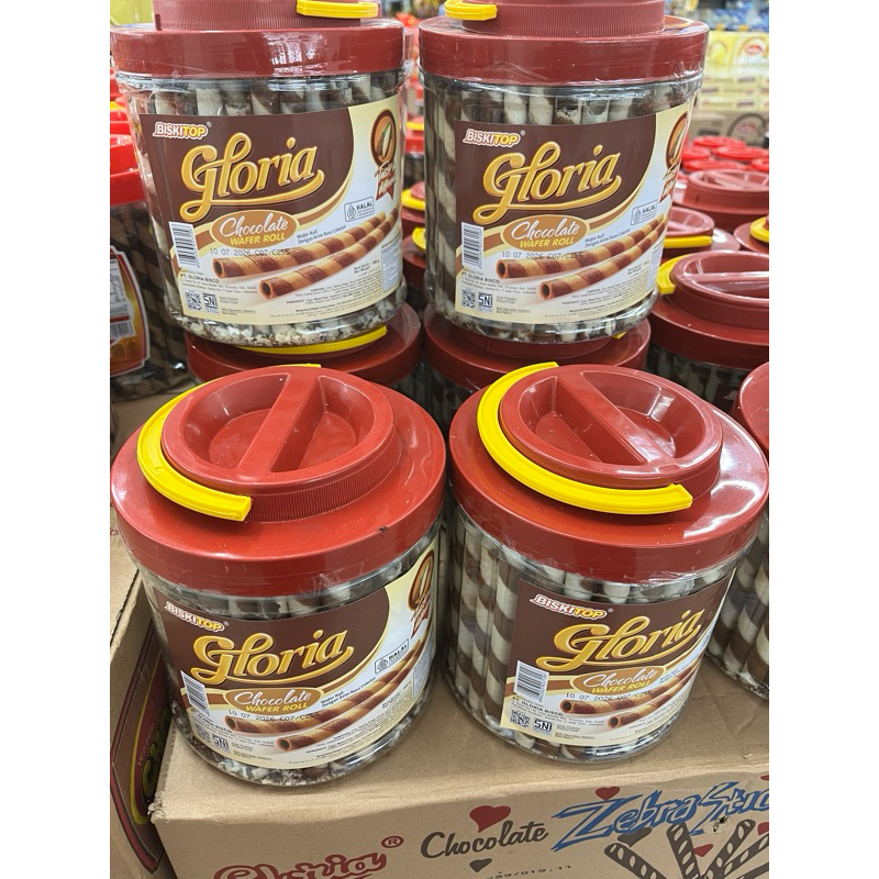Biskitop Gloria Chocolate Wafer Roll - 500Gr