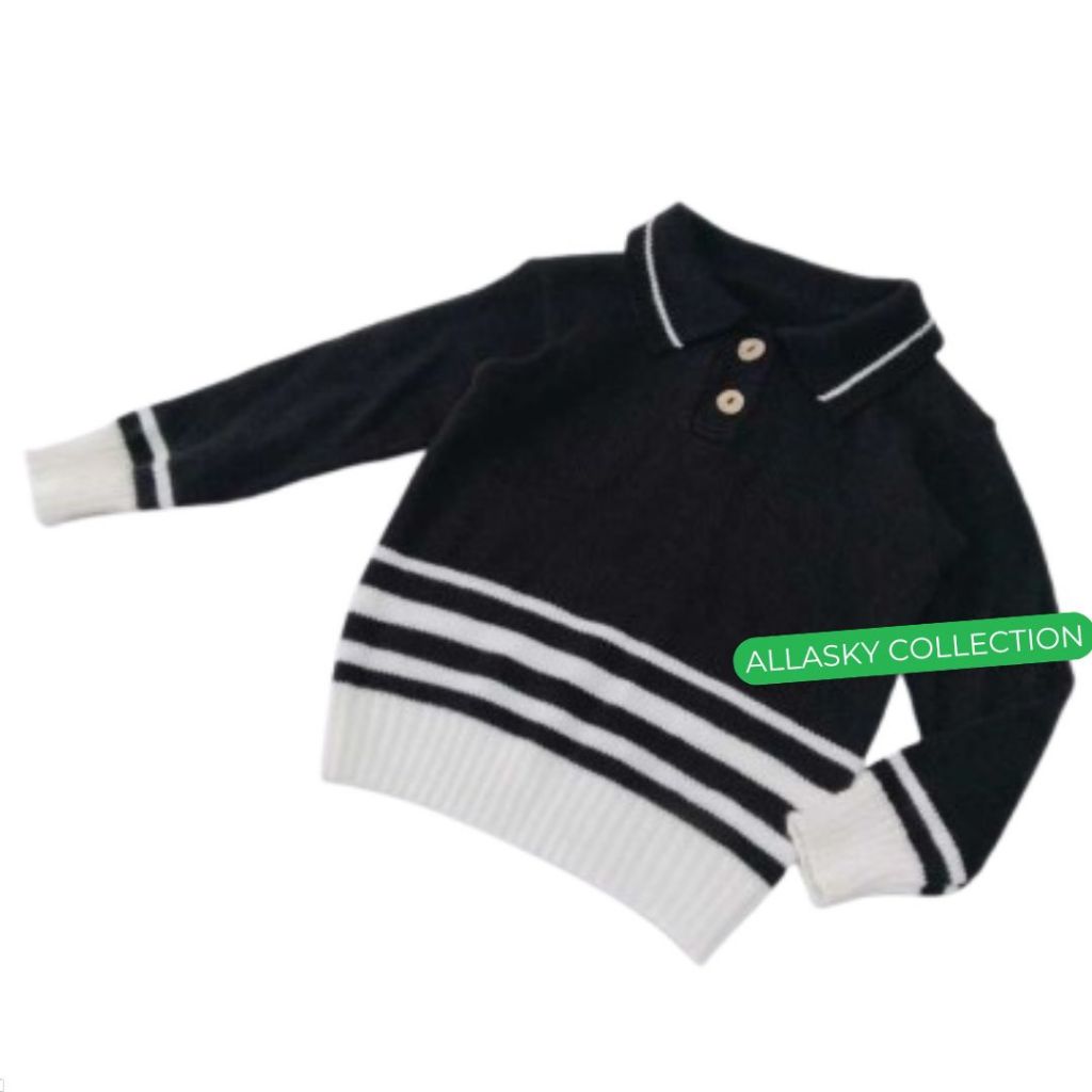 WC - Atasan Sweater Blouse Rajut Tangan Panjang Anak Cowok Usia 2-12 Tahun Pumer Anak Laki-laki