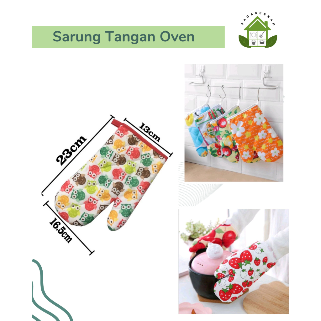 Sarung tangan oven / Sarung dapur anti panas / sarung tangan / Sarung tangan kain